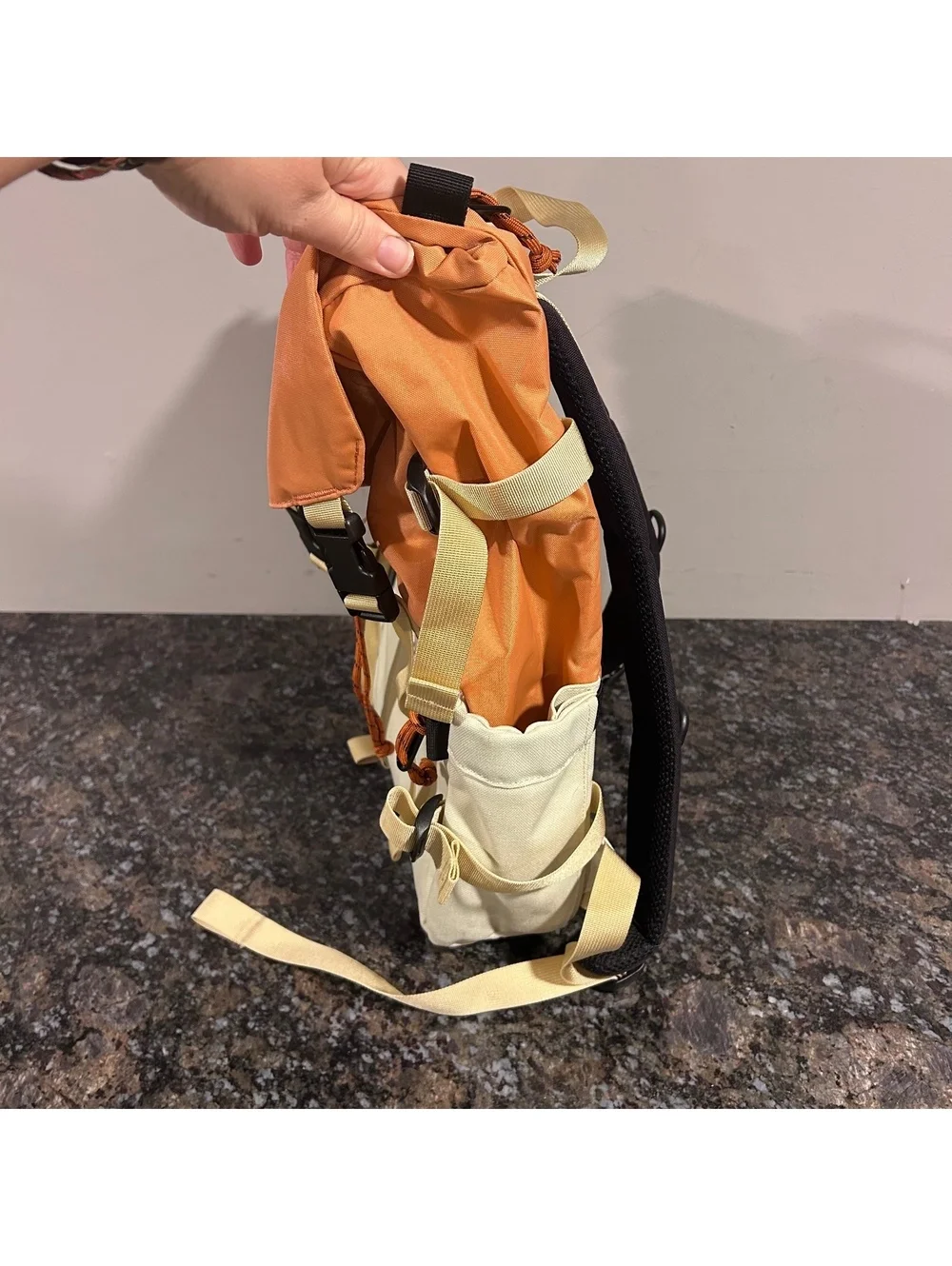 Topo Designs Rover Pack 20L Coral / Beige Hiking EUC W/ Company Logo